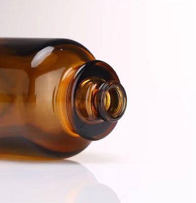 New Luxury Cylinder Shape Amber Spray Glass Bottle 30ml 50ml 100ml Cosmetic Amber Perfume Bottle With Round Wooden Lids