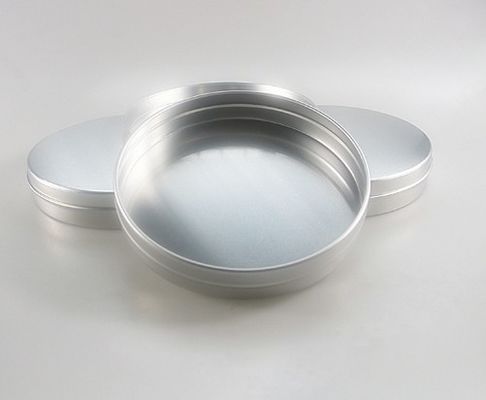 300ml 145 * 25 Silver Straight Cover Circular Aluminum Box Mooncake Box Tea Cake Box Pu'er Tea Snack Storage Jar