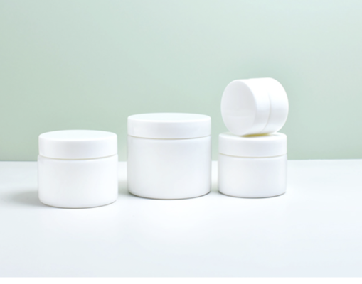 Smooth Surface Glass Cosmetic Jars for Sealing and Screw Cap