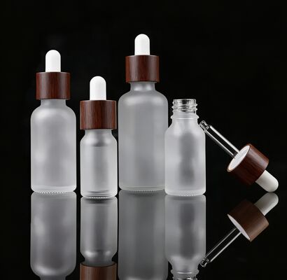 Square Glass Dropper Bottle Featuring Blank or Printed Calibration Suitable forCosmetics and Laboratory