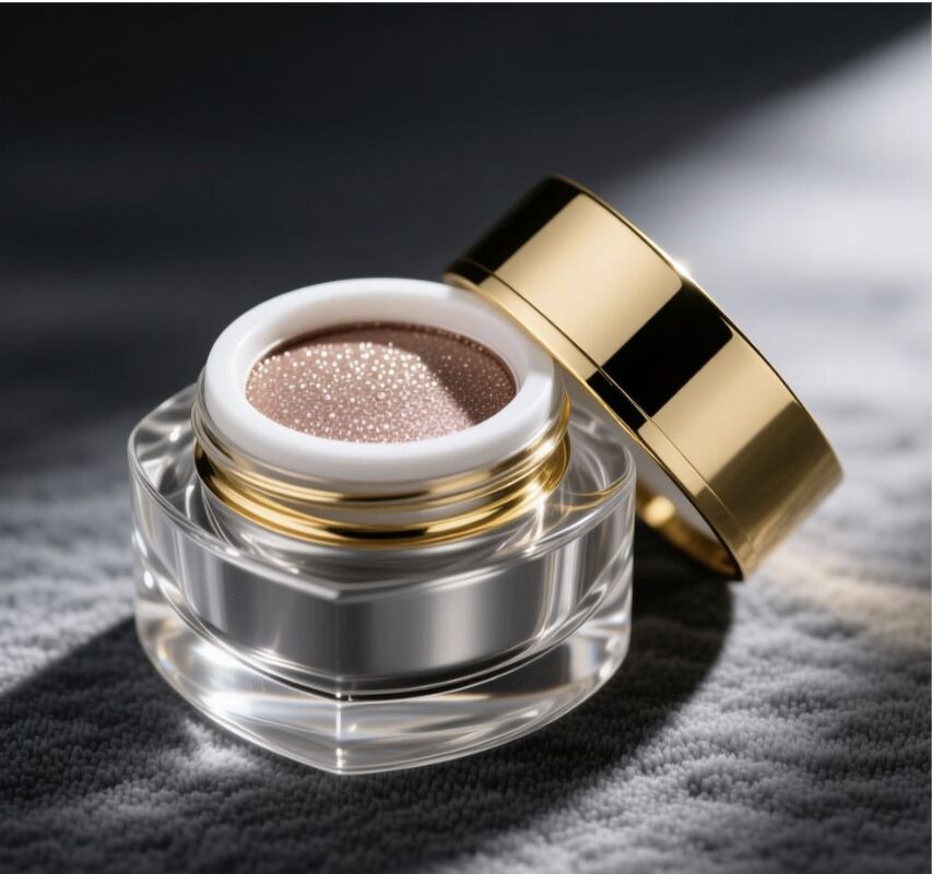 White Cap Color Custom Cosmetic Packaging Glass Bottles Ideal for Luxury Skincare and Beauty Product Presentation